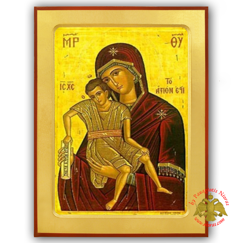 Holy Virgin Mary Axion Esti Wooden Icon